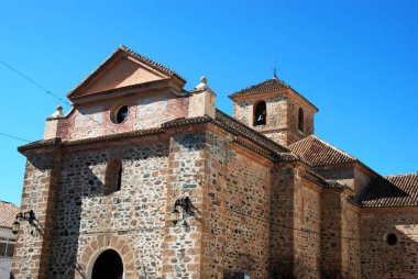 Santa Ana Church in the village centre, Cadiar, Las Alpujarras, Granada Province, Andalucia, Spain. clipart