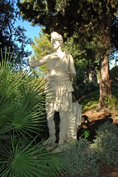 Escultura Diana Cazadora Copia Las Ruinas Romanas Itálica Sevilla Provincia —  Fotos de Stock