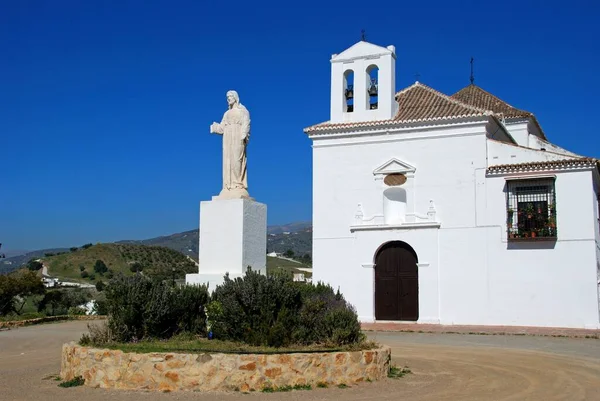 Our Lady Remedies Hermitage Statue Foreground Velez Malaga Costa Del — Stock Photo, Image