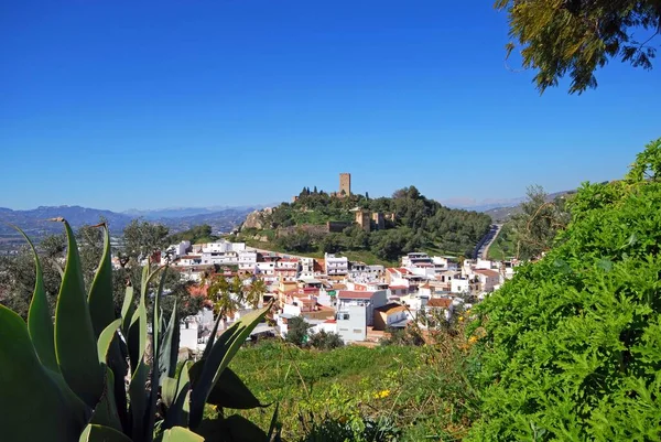 Pohled Střechy Města Směrem Maurskému Hradu Velez Malaga Costa Del — Stock fotografie