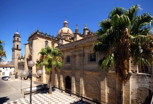 Jerez Frontera Spanien August 2008 Blick Auf Die Kathedrale Von — Stockfoto