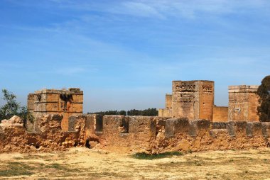 Mağripli şato kalıntıları, Alcala de Guadaira, Seville, Endülüs, İspanya, Avrupa