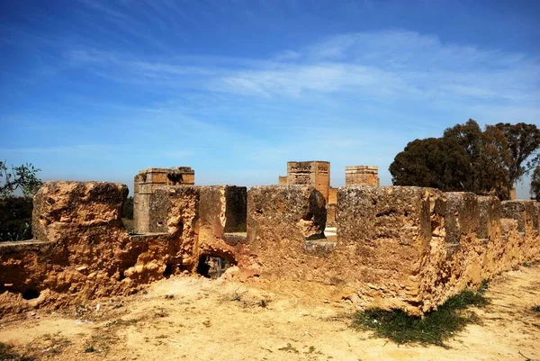 Vue Sur Les Ruines Château Mauresque Alcala Guadaira Province Séville — Photo