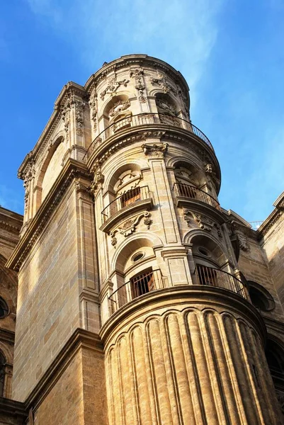 Vista Catedral Del Renacimiento Catedral Manquita Centro Ciudad Málaga Costa — Foto de Stock