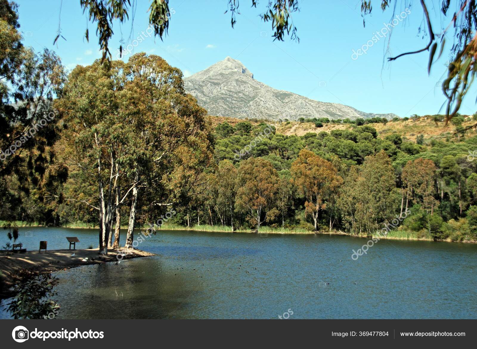 View Lake Mountains Nueva Andalucia Nature Reserve Marbella Costa Stock by ©arenaphotouk 369477804