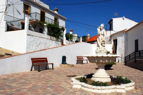 Fontána Malém Náměstí Benaque Costa Del Sol Provincie Malaga Andalusie — Stock fotografie