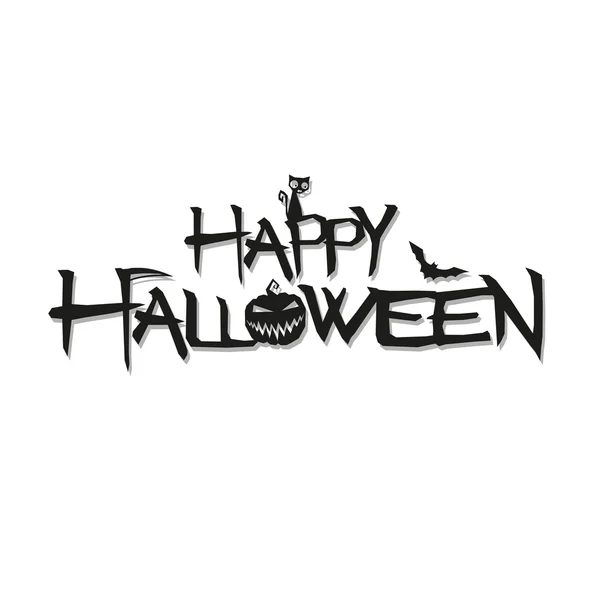 Feliz vetor de halloween. Letras de Halloween. Feliz ilustração do Dia das Bruxas. Dia das Bruxas. Feliz texto halloween no fundo branco. — Vetor de Stock