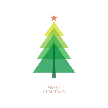 Neşeli Noel ağacı vektör çizim