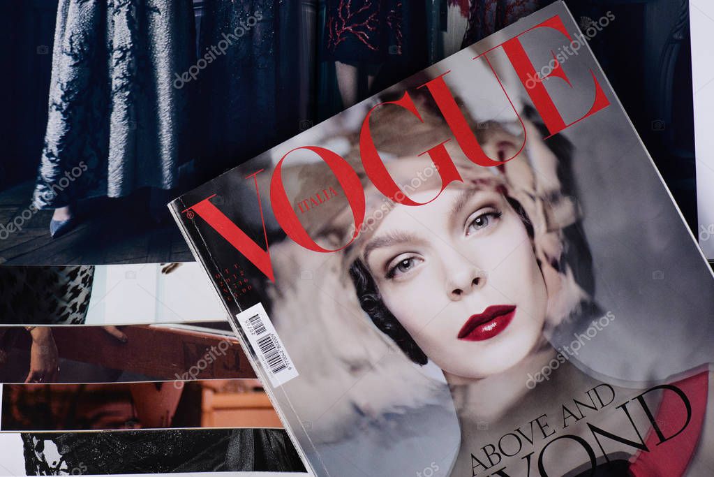 Milan, Italy - February 27, 2017: Italian Vogue magazines. Vogue one of most important fashion magazines.