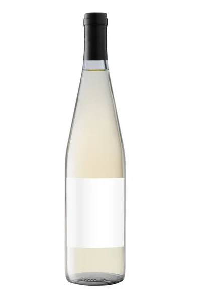 White wine bottle isolated on white — Stock Photo, Image