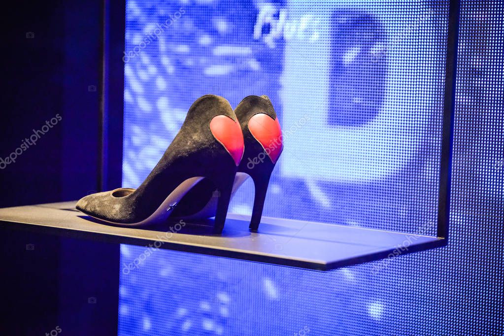 Milan, Italy - September 24, 2017:  Dior shoes in a Milan store
