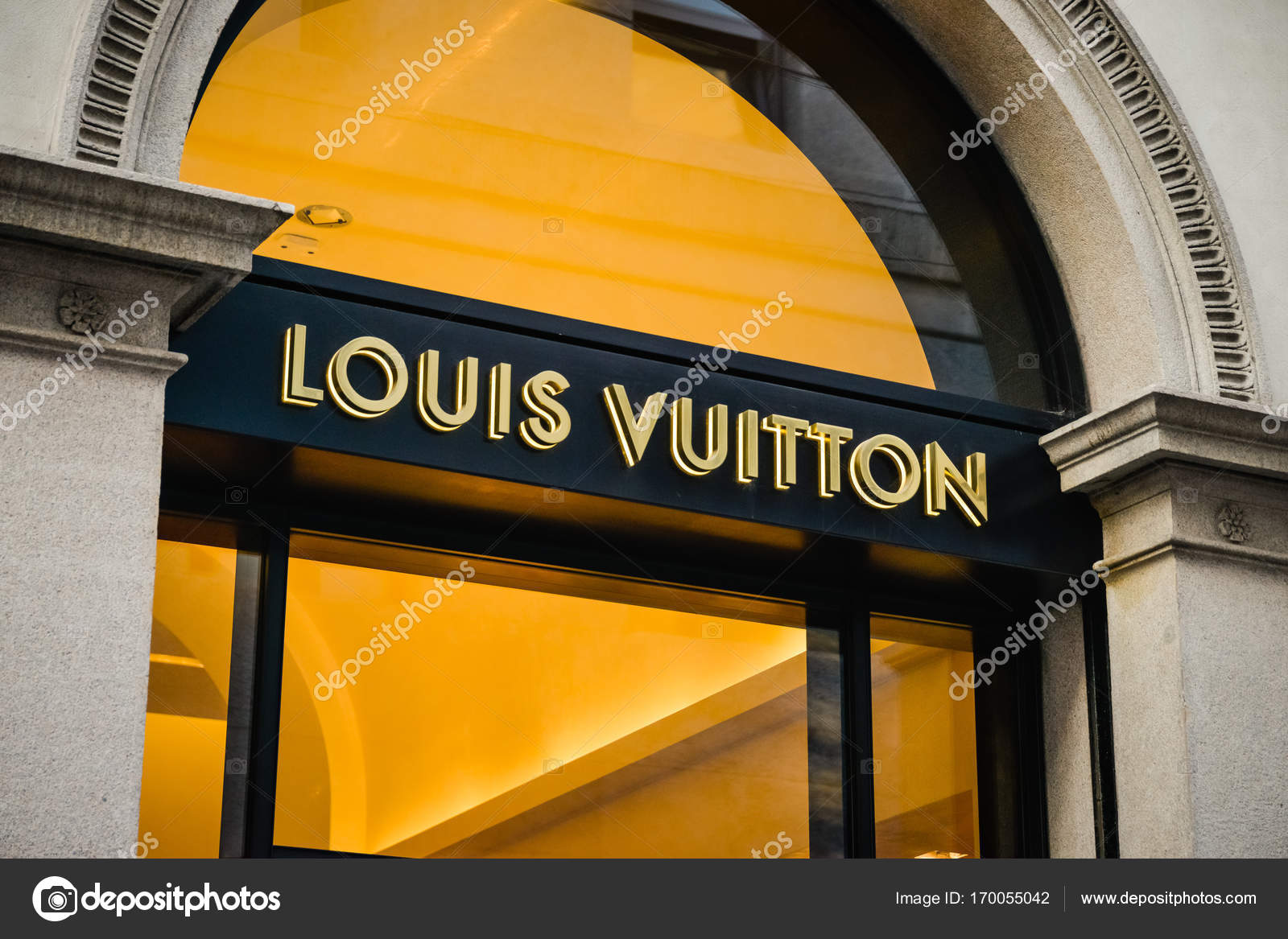Milan, Italy - September 24, 2017: Louis Vuitton store in Milan