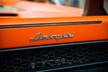 Milan, İtalya - 24 Eylül 2017: Lamborghini arabaya Montenapo