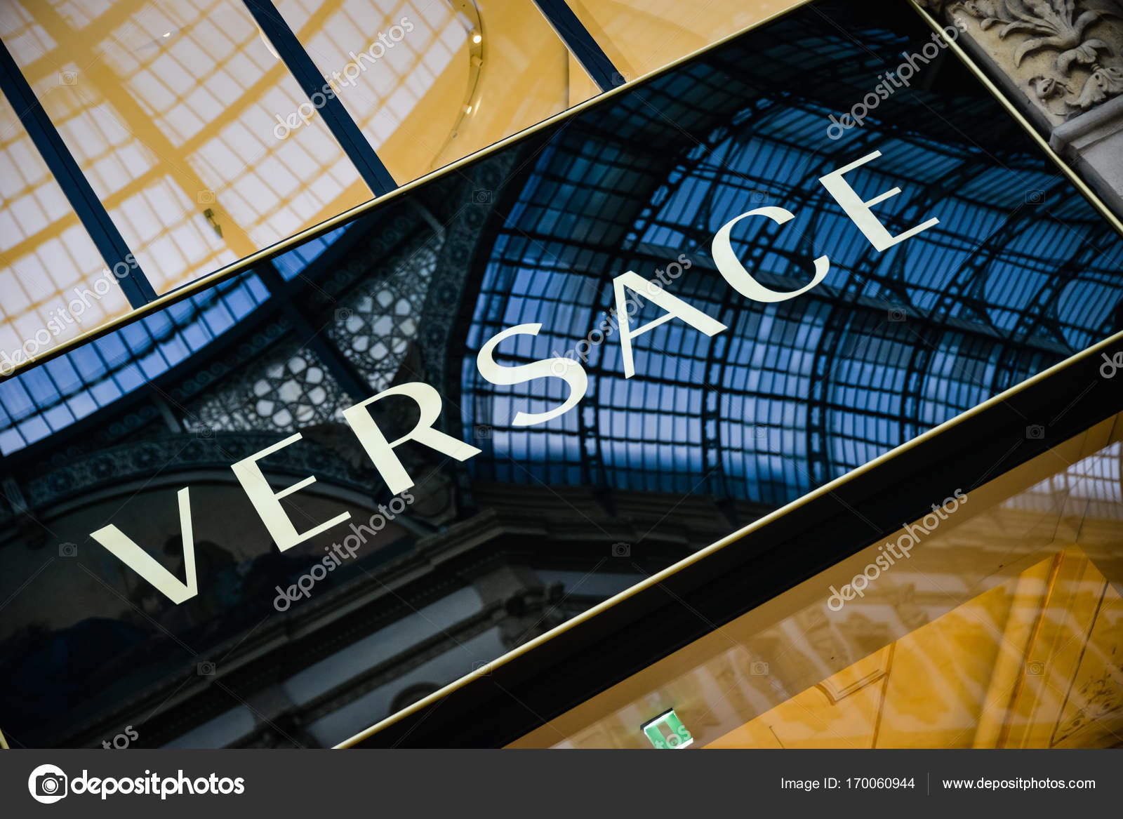 Milan, Italy September 24, 2017 Versace store in Milan. Fash Stock