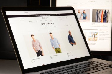 Milan, İtalya - 7 Mayıs 2017: J Crew marka Web sitesi ana. Have 