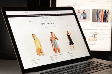 Milan, İtalya - 7 Mayıs 2017: J Crew marka Web sitesi ana. Have 