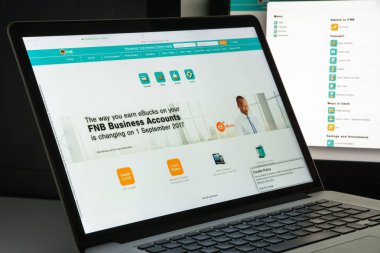 Milan, İtalya - 10 Ağustos 2017: Fnb banka Web sitesi ana. Bu