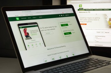 Milan, İtalya - 10 Ağustos 2017: Toronto Dominion banka Web sitesi ho