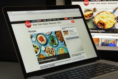 Milan, İtalya - 10 Ağustos 2017: Foodnetwork Web sitesi ana. Bu
