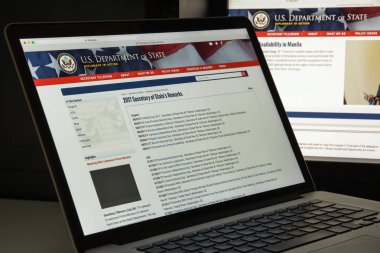 Milan, İtalya - 10 Ağustos 2017: State.gov web sitesi ana. Stat