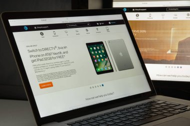 Milan, İtalya - 10 Ağustos 2017: At&T Web sitesi ana. Bu bir 