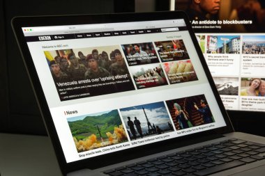 Milan, İtalya - 10 Ağustos 2017: Bbc Web sitesi ana. Bir Br olduğunu