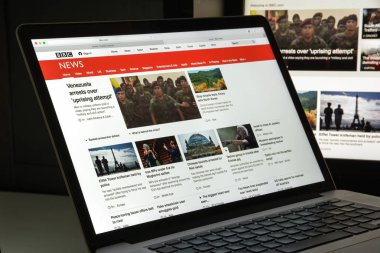 Milan, İtalya - 10 Ağustos 2017: Bbc Web sitesi ana. Bir Br olduğunu