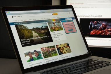 Milan, İtalya - 10 Ağustos 2017: Msn Web sitesi ana. Bir biz