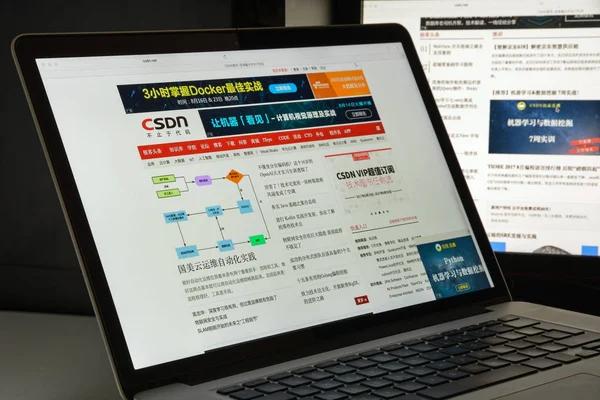 ミラノ, イタリア - 2017 年 8 月 10 日: Csdn ウェブサイトのホームページ。それは一つ — ストック写真