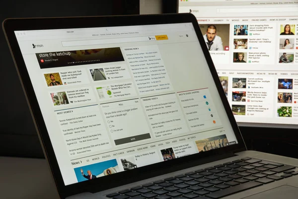 Milán, Italia - 10 de agosto de 2017: página web de Msn. Es un nosotros — Foto de Stock
