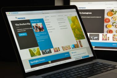 Milan, İtalya - 10 Ağustos 2017: Pepsi co Web sitesi ana. Bu