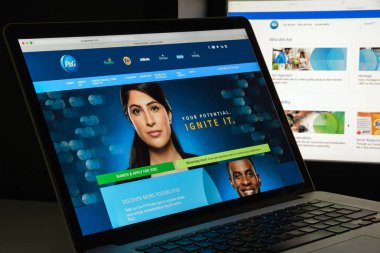 Milan, İtalya - 10 Ağustos 2017: Procter and Gamble Web sitesi homep
