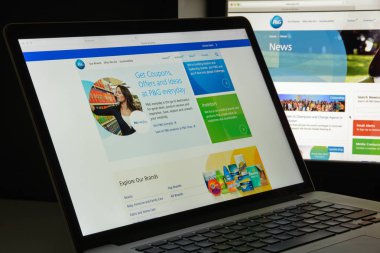 Milan, İtalya - 10 Ağustos 2017: Procter and Gamble Web sitesi homep