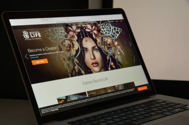 Milan, İtalya - 10 Ağustos 2017: İkinci hayat Web sitesi ana. Bu