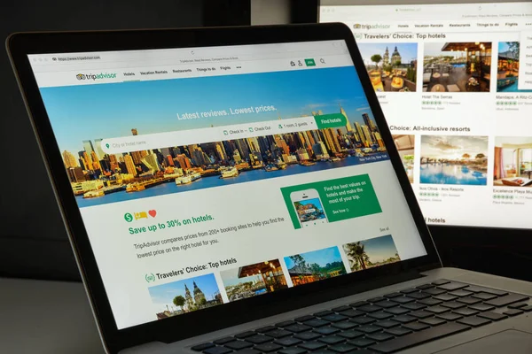 Tripadvisor website homepage. — Stock Photo, Image