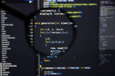 Ekran geliştirmek gerçek c / c ++ kodu. Programlama iş akışı abstrac