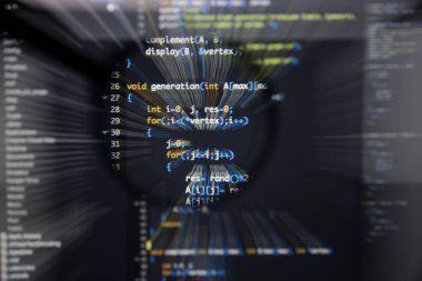 Ekran geliştirmek gerçek c / c ++ kodu. Programlama iş akışı abstrac