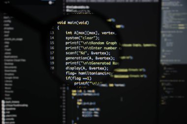 Ekran geliştirmek gerçek c / c ++ kodu. Programlama iş akışı abstrac