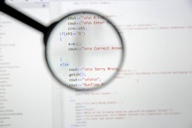 Ekran geliştirmek gerçek c / c ++ kodu. Programlama iş akışı abstrac