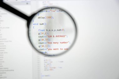 Ekran geliştirmek gerçek c / c ++ kodu. Programlama iş akışı abstrac