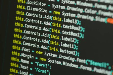 Ekran geliştirmek gerçek c# kodu. Programlama iş akışı soyut alg