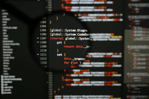 Real c # code développant l'écran. Progression du flux de travail abstrait alg — Photo