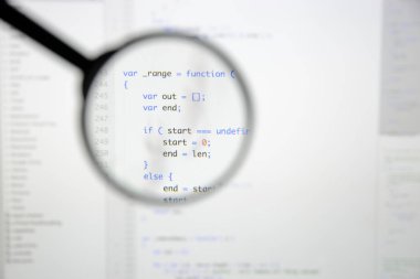 Gerçek Java komut dosyası kodu ekran geliştirmek. Programlama iş akışı abs