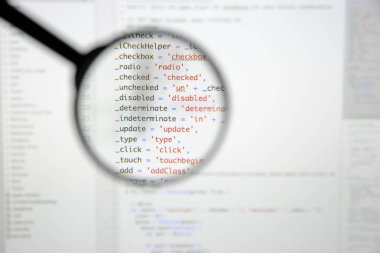 Gerçek Java komut dosyası kodu ekran geliştirmek. Programlama iş akışı abs