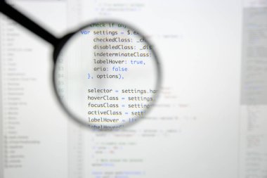 Gerçek Java komut dosyası kodu ekran geliştirmek. Programlama iş akışı abs