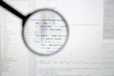 Gerçek Java komut dosyası kodu ekran geliştirmek. Programlama iş akışı abs