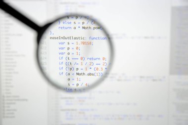 Gerçek Java komut dosyası kodu ekran geliştirmek. Programlama iş akışı abs