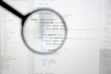 Gerçek Java komut dosyası kodu ekran geliştirmek. Programlama iş akışı abs