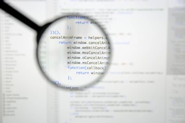 Gerçek Java komut dosyası kodu ekran geliştirmek. Programlama iş akışı abs