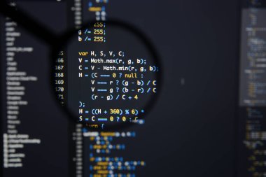 Gerçek Java komut dosyası kodu ekran geliştirmek. Programlama iş akışı abs